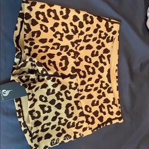 NWT Ryderwear animal print scrunch bum shorts